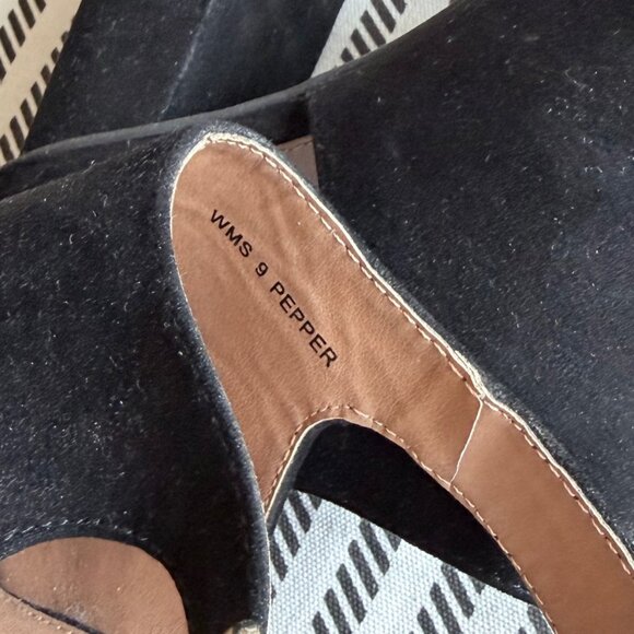 DOLCE VITA BLACK SUEDE PEPPER PLATFORM SANDAL SIZE W 9 - Picture 7 of 7